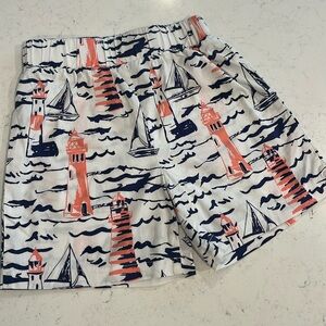 Serendipity by Shrimp & Grits Kids Lighthouse and Sailboat Shorts.  Size 2T-3T